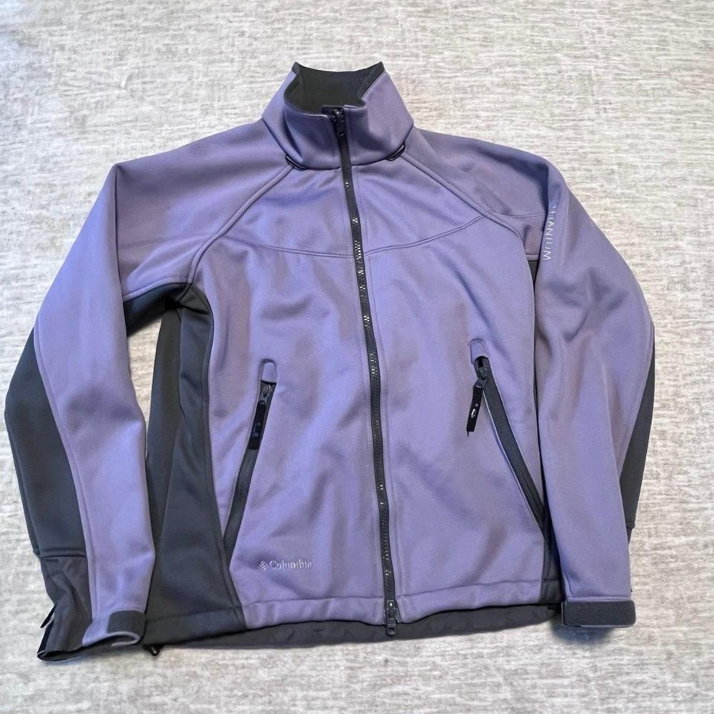 Columbia‎ Titanium Women's S Softshell Jacket Purple Full Zip Interchange